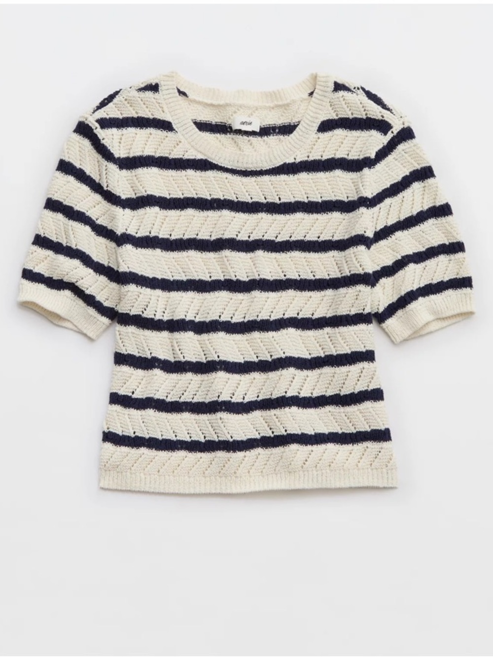 Aerie fitted short sleeve sweater - m